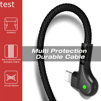 Double L bending For iPhone usb cable charger and data sync cable