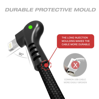 Double L bending For iPhone usb cable charger and data sync cable