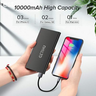 OEM custom powerbank thin slim  10000 mAh portable mini powerbank