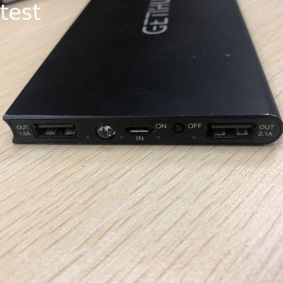 Portable Charger 10000mah Power Bank High-Speed 2 USB Ports With Flashlight External Battery Ultra Slim Phone Charger