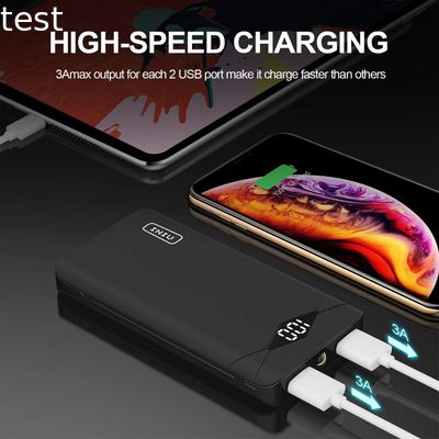 INIU Three Years Warranty 3A 10000mAh LED Power Bank Dual USB Portable Charger Powerbank for iPhone External Battery