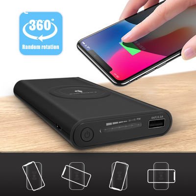 2019 hot selling OEM logo 3 in 1 wireless charging power bank 10000mah qi wireless Portable charger for iphone for samsung