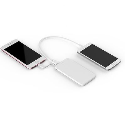 2019 Hot selling Ultra thin mini mobile power bank 5000mah portable charger built-in cable power bank for iphone and android