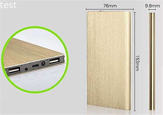 Aluminum 10000mAh Dual USB Mobile Power Bank for all small phoneswith custom logo