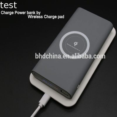 2017 Latest Product wholesales QI Wireless charger Power Bank 10000mah for iphone