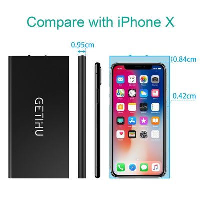 Wholesale price ultra thin portable QI 10000mah mini power bank for iphone for smart phone
