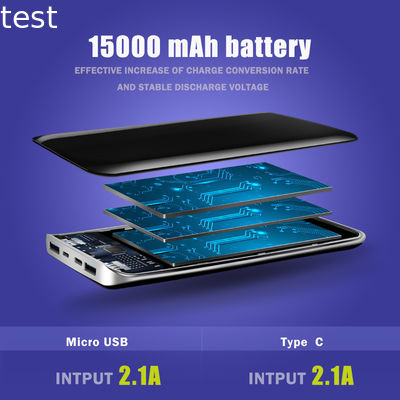 2018 USB mobile charger power bank 15000mah high quality portable battery charger
