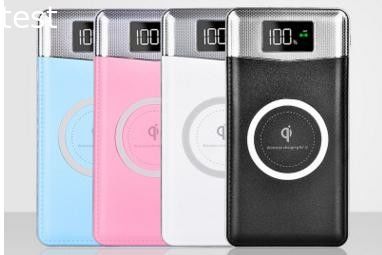 Qi Wireless Portable Charger 10000mAh 12000mah Dual usb output Power Bank with LED Digital Display External Battery 2 in 1