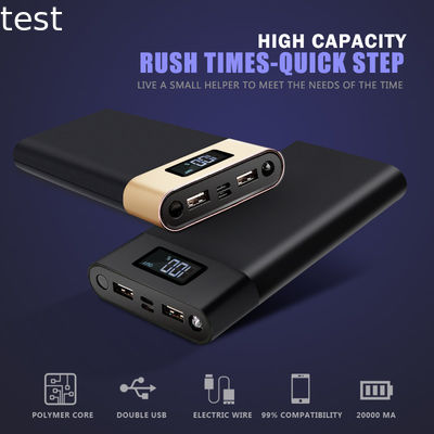 2018 Amazon trending high capacity power bank 22000mah LCD digital screen mobile charger 2 usb power bank 18650 Lithium Battery