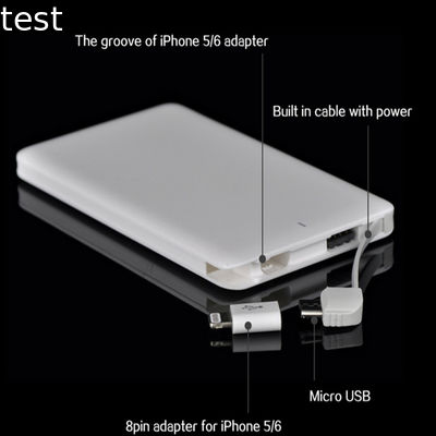 Mini High Quality Christmas Promotional Gift Oem Credit Card Power Bank of 5000 mah for Iphone Charging