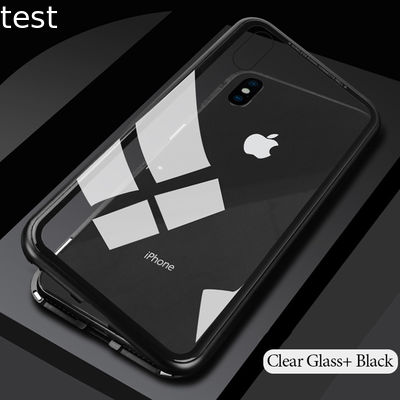 Luxury Tempered Glass Full Cover Case Glass Phone Shell Metal Magnetic Phone Case Magnetic Case Cover for iphone X/Xmax/8p/7p/8