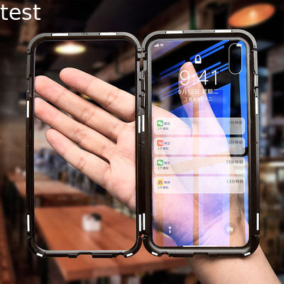 2019 Ultrathin for iphone X/Xmax/8p/7p/8/7/6 magnetic phone case tempered glass mobile phone case covers mobile phone shell