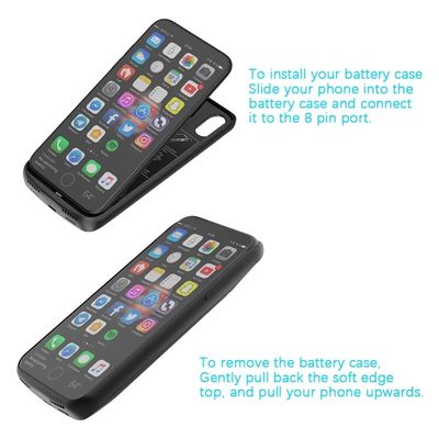 2019 4500mah Ultra thin battery case Mobile Phone Back Clip Powerbank Wireless Battery Charging Case for iPhone 6/7/8/X
