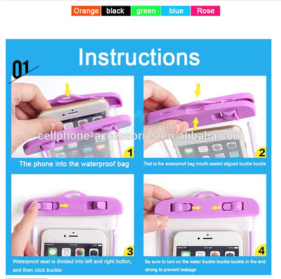 100% Sealed Waterproof shockproof Bag Pouch Phone Case For iPhone 6 6S 7 8 Plus 5S SE For Samsung S8 S6 Edge S7 Edge