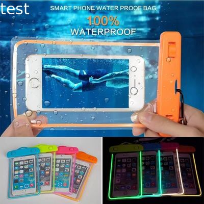 Custom Printed Logo Universal waterproof phone case, LED Light Armlet Waterproof bag for iphone 8