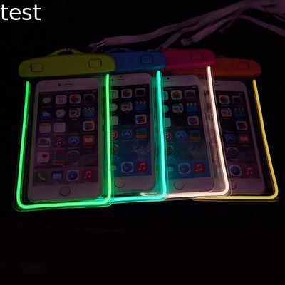 New design light up pvc bag waterproof mobile phone case for iphone 8