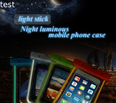 New design light up pvc bag waterproof mobile phone case for iphone 8