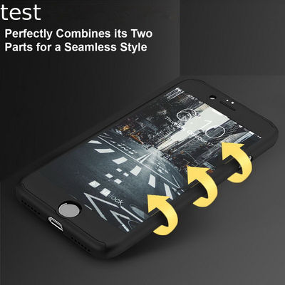 For iphone 7/7plus/8/8plus/X and for samsung 360 full protective phone case with tempered glass screen protector