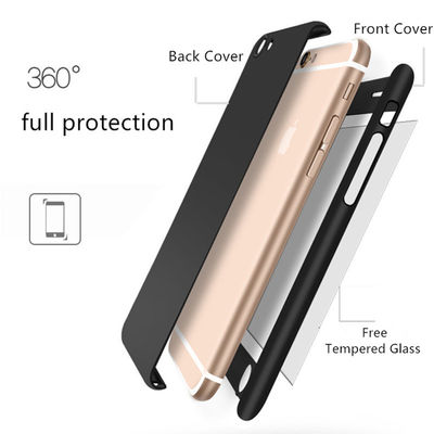 For iPhone 8 Case 360 Degree Full Body Protective mobile Phone Case with Glass for iPhone X 8