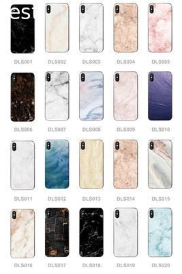 Luxury fashion waterproof marble case for iphone tempered glass phone cases back cover with OEM patterns and logo