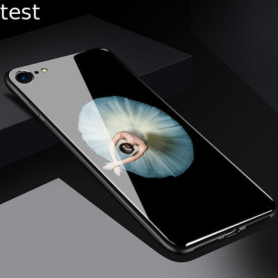 Professional Customized logo and Picture Clean Glass glitter phone case printing service