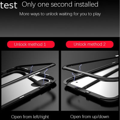 Newest Tempered glass Magnetic Adsorption Case magnet cell phone case for iphone x 8 7 6 6s