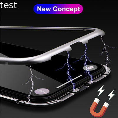 Metal Magnet Cell Phone Case for iPhone XS 360 Degree Adsorption Magnetic Mobile Phone Case for iPhone X for iPhone XS Plus