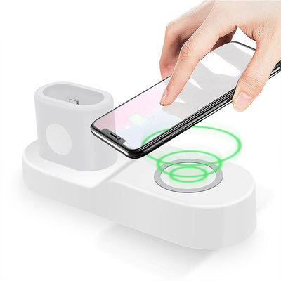 4 in 1 10W Universal Wireless Phone Charger for Mobile Phones USB port for iPad Tablet Qi Charger Stand for Earphone/Apple Watch