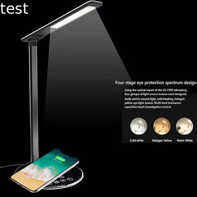 Wireless Charger For Phone With Desk Lamps Flexible Office Led Table Light Wireless Charger