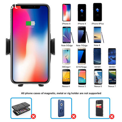 Qi Car Wireless Charger for Phone Mobile Phone Charger Infrared Induction Fast Wireless Charging Car Phone Holder Stand