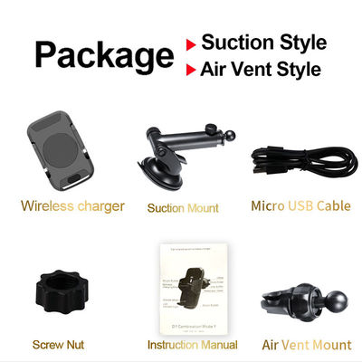 2019 Hot Selling Smart Automatic Fast Wireless Car Charging Fast Wireless Charger for Smart Phone Wireless Charger Car Mount