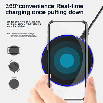 2019 Latest 10W 7.5W Mobile QI Wireless Charger Slim Portable Wireless Charging for Iphone