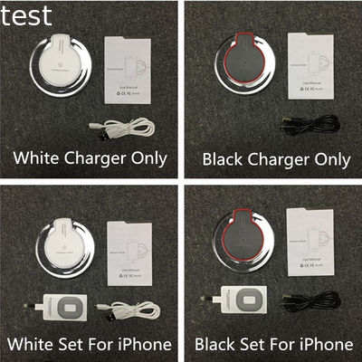 High Crystal UFO shape transparent light qi wireless charger for iphone 8 and for samsung Cellphone portable wireless charger