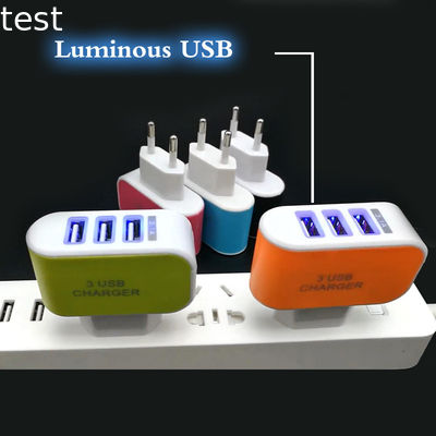 EU US Plug 3 USB Wall Charger for iphone usb charger, universal wall socket