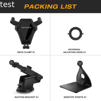 2018 new invention fast wireless car charger with sucker,holder widely use