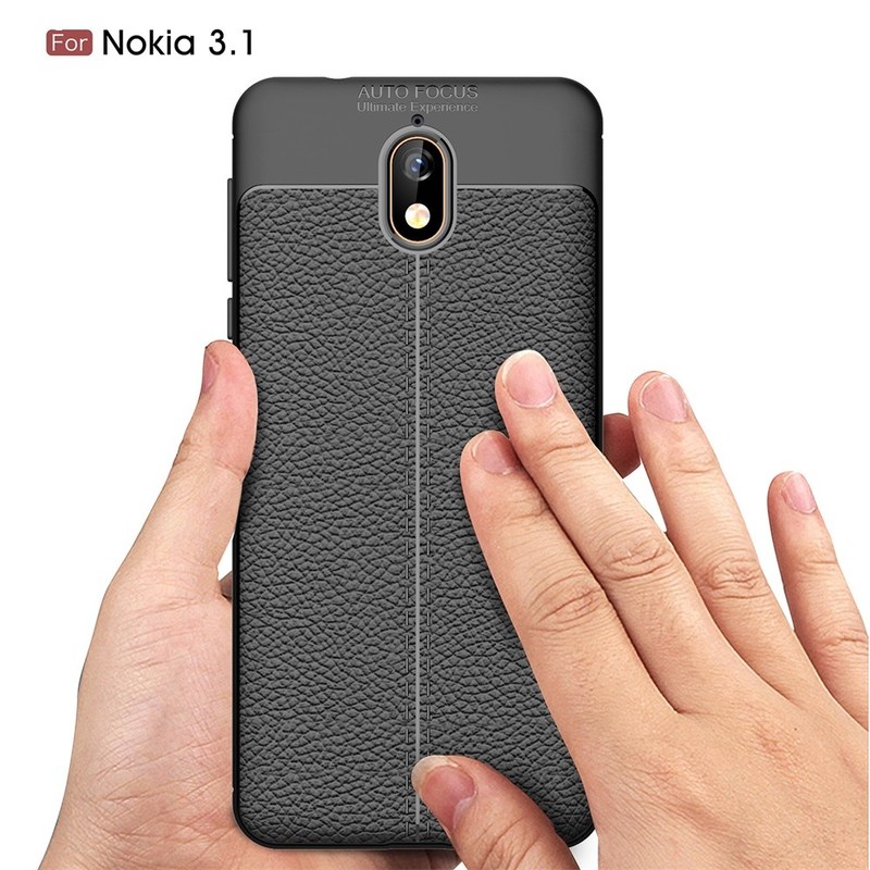 TPU Lichee Pattern Mobile Phone Case Back Cover For Nokia 3.1