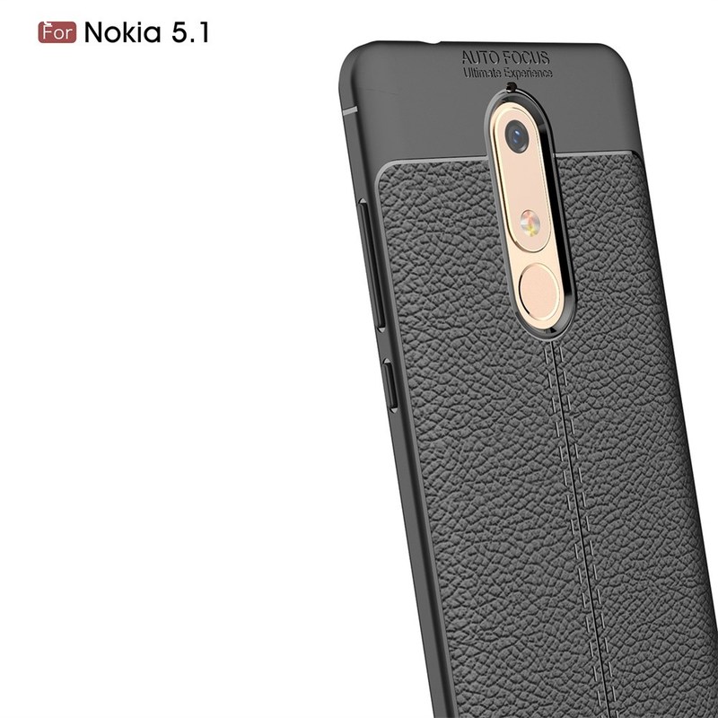 Leather Protective Cell Phone Case For Nokia 5.1 Back Cover