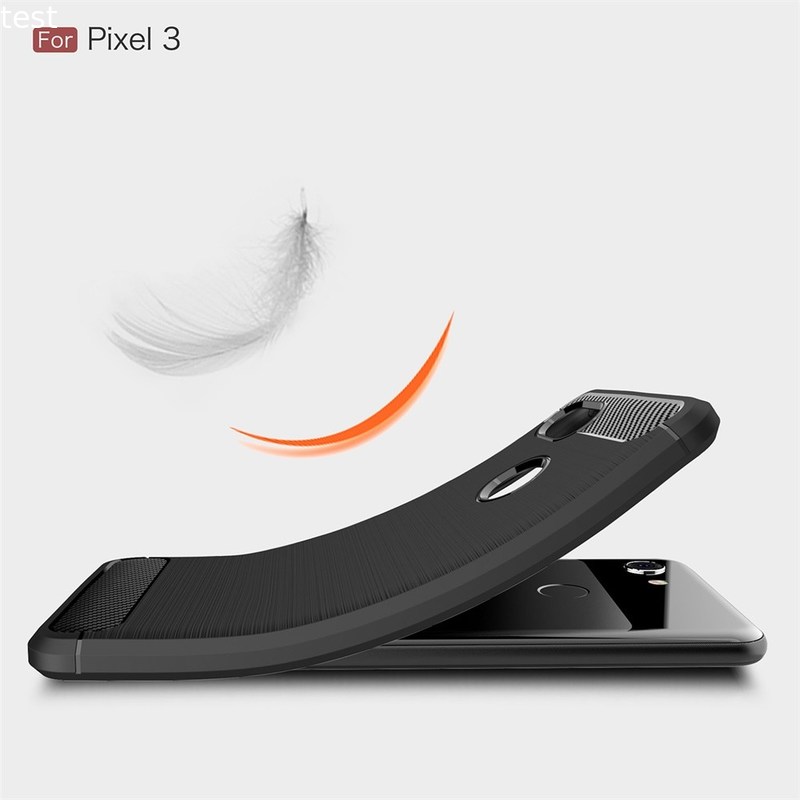 Popular Style Carbon Fiber Brush Back Cover Case For Google Pixel 3