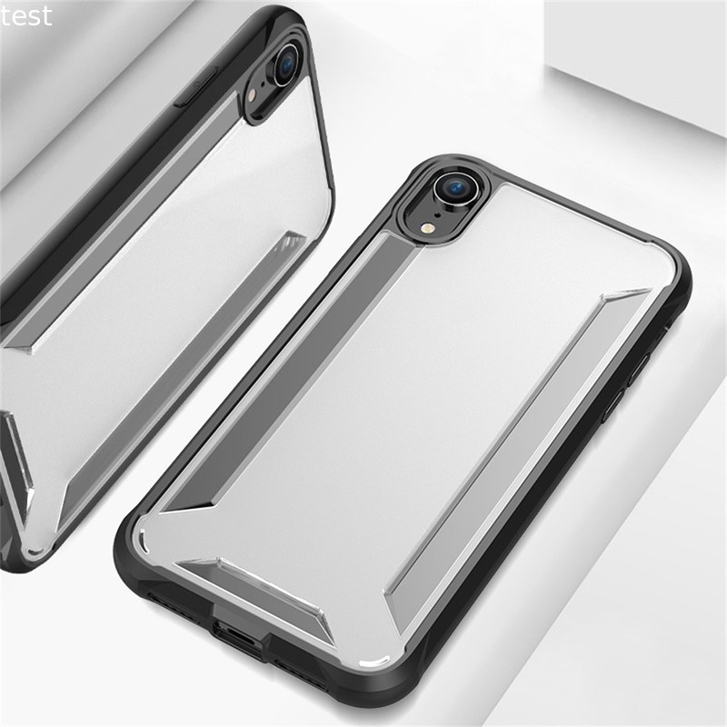 Shockproof Crystal TPU  Acrylic Phone Cases Back Cover For iPhone Xs Xsmax Xr Case