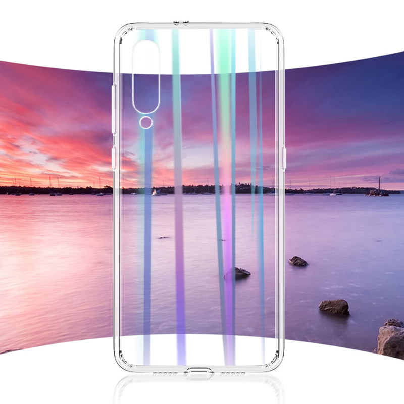 Hot Selling Products Laser Light Glass Phone Case For xiaomi mi 9 Cell Phone Cases