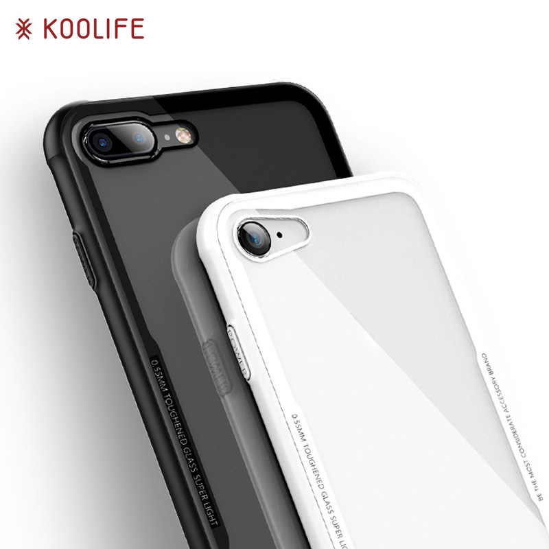 Hot selling Tempered glass back cover phone case for iPhone 8 plus case