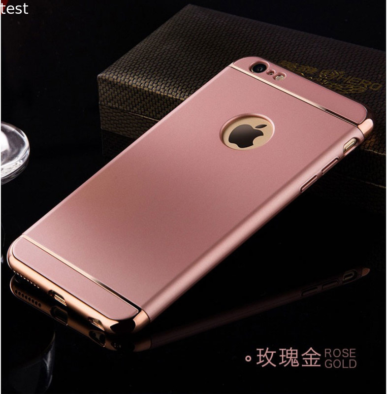 360 Full cover phone case with hole 3 in 1 metal mobile phone case for Iphone7/7s