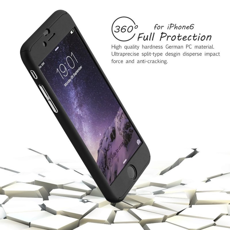 Luxury 360 Degree Ultra-thin case phone cover for iPhone 6 7 8 Plus Case Nano Glass Full Protector Phone Cover for Apple