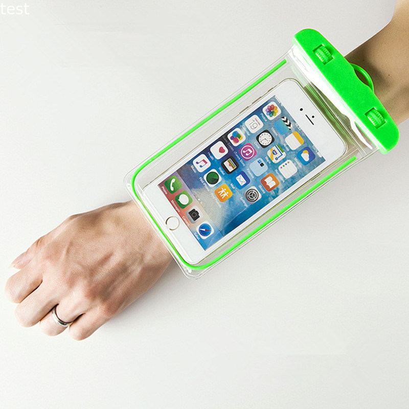 LED Light Armlet Waterproof Case for smartphone,Universal Size WaterProof Phone Case