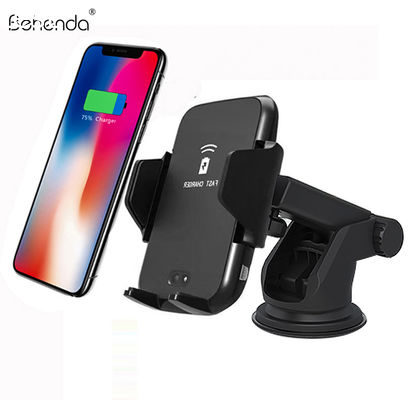 2019 chargeur qi accessoire de téléphone OEM pour chargeur de voiture sans fil rapide samsung chargeur automatique infrarouge induction de ventilation d'air monture de téléphone de voiture